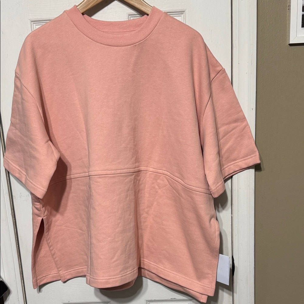 Relaxed Short Sleeve Tee in Peach